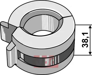 Justerings clips 38,1mm bred For stempeldiameter Ø30mm - Ø38mm