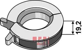 Justerings clips 19,2mm bred For stempeldiameter Ø30mm - Ø38mm