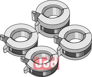 Justerings clips  sett med 4stk For stempelstang Ø30mm - Ø38mm