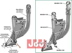 Komplet sett m. Spiss & holder Bourgault