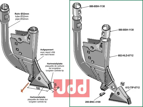 Komplet sett m. holder & Spiss - JDD Utstyr