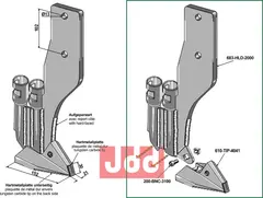 Komplet sett m. holder & Spiss Morris/Bourgault