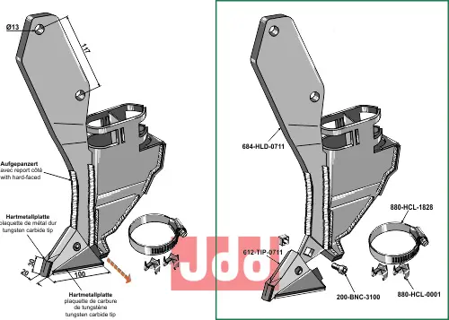 Komplet sett m. Spiss & holder - JDD Utstyr