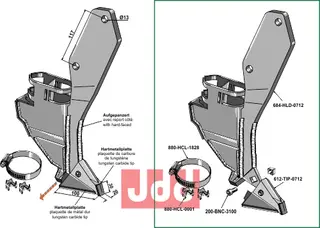 Komplet sett m. holder & Spiss Bourgault