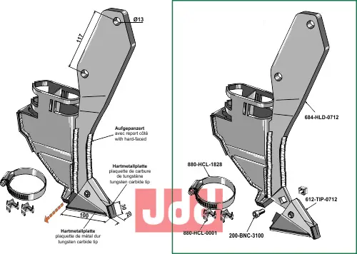 Komplet sett m. holder & Spiss - JDD Utstyr