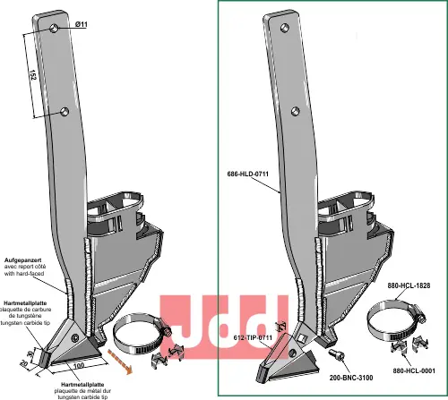 Komplet sett m. Spiss & holder - JDD Utstyr