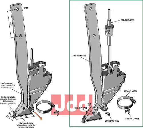 Komplet sett m. Spiss & holder - JDD Utstyr
