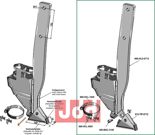 Komplet sett m. holder & Spiss - JDD Utstyr
