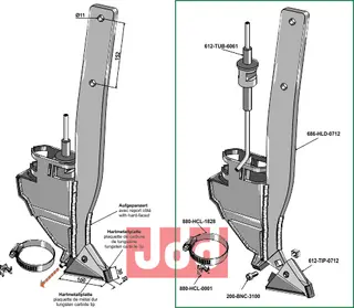 Komplet sett m. holder & Spiss Bourgault