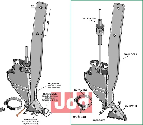 Komplet sett m. holder & Spiss - JDD Utstyr