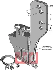 Såhus/Holder VOS - dobbelt - sædekorn/gødning