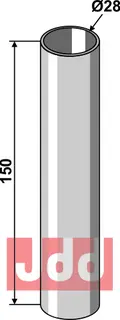Rørforlænger 150 mm Ø28 Bourgault