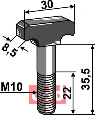 Kjedefester til Bergmann M10, 10x31 / 11x31
