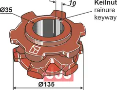 Kjedehjul Ø135