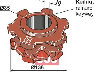 Kjedehjul Ø135