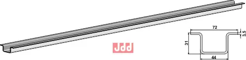 Skinne for kjedeføring - JDD Utstyr