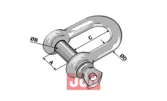 Standard sjakkel 12,7mm Galvanisert Innvendig lengde 48mm