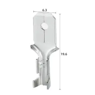 Kabelsko med mothake uisolert Hanndel 6.3mm | 100stk i pose