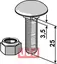 Bræddebolt M10x25 - 8.8 m. Låsemutter