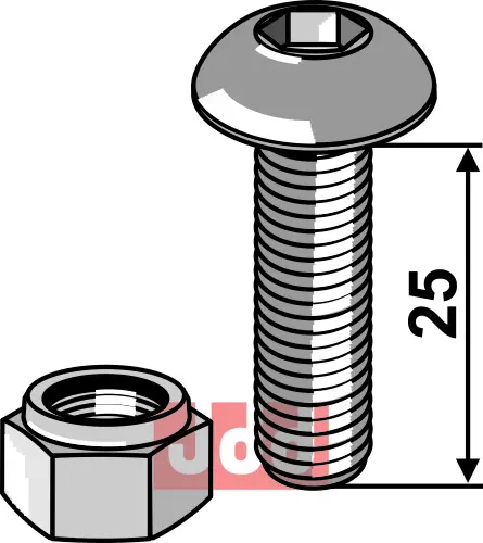 Umbracobolt M8x1,25x25 - 10.9 - JDD Utstyr