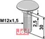 Bræddebolt M12x1,5x30 - 8.8