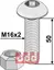 Umbracobolt M16x2x50 - 10.9 m. Låsemutter