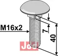 Bræddebolt M16x2x40 - 10.9