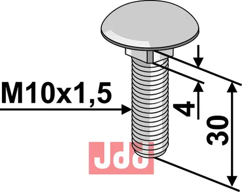 Br&#230;ddebolt M10x1,5x30 - 10.9