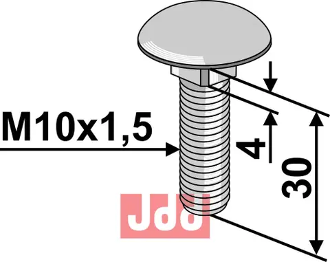 Br&#230;ddebolt M10x1,5x30 - 10.9