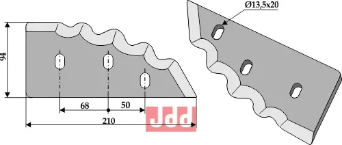 Formikser kniv høyre - JDD Utstyr