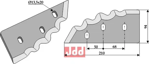 Formikser kniv venstre - JDD Utstyr