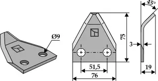 Fôrblander-kniver til Marmix Ø9 x 75 mm - Super Champ 362