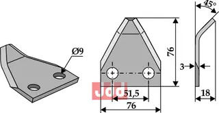 Fôrblander-kniv til Marmix Ø9 x 76 mm - Super Champ