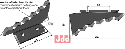 Formikser kniv venstre - JDD Utstyr