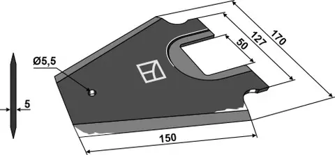 Pickupvognkniv 150 mm Til Schuitemaker Rapide 100