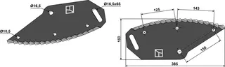Fôrmikserkniv hull 10,5