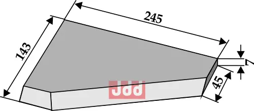 Hjørnekniv venstre - JDD Utstyr