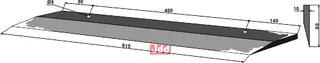 Sidekniv for ensilage 615mm -  høyre Agrostroj