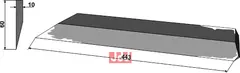 Sidekniv for ensilage 443mm -  høyre Agrostroj