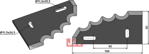 Formikser kniv høyre - JDD Utstyr