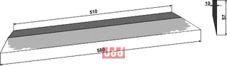 Sidekniv for ensilage 580mm Alö