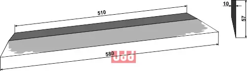 Sidekniv for ensilage 580mm - JDD Utstyr