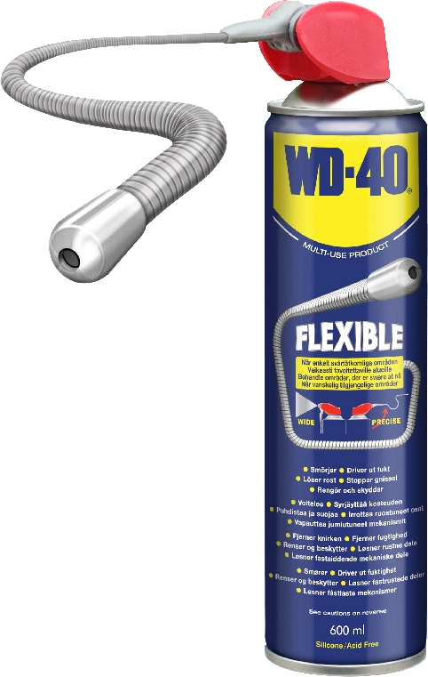 WD-40 Flexible 400ml med fleksibelt påføringsrør på 18 cm