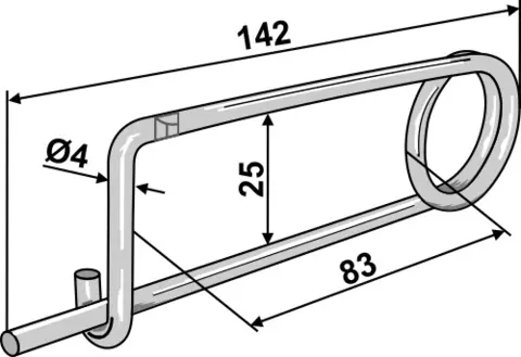 Sikkerhetssplint L 142 mm
