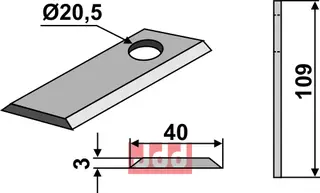 Kniv Agram/Kverneland/Taarup