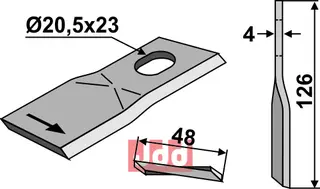 Kniv Agram/Kuhn/Kverneland/Taarup