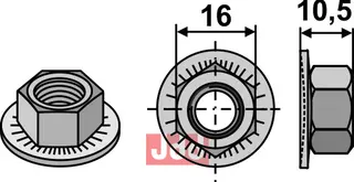 Mutter - M10x1,5 Kuhn