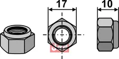 Låsemutter M10x1,5 Fella/Kuhn/Vicon