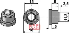 Mutter - M10x1,5 - 12.9 Fella