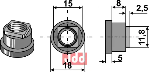 Mutter - M10x1,5 - 12.9 - JDD Utstyr